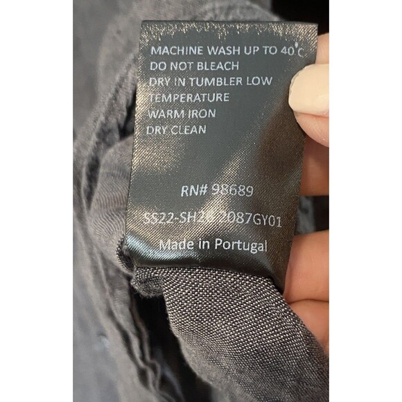 TODD SNYDER Men's 100% LINEN Casual Button Down Shirt Long Sleeve Grey Size XXL - Picture 3 of 9